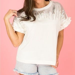 White shirt with sparkles